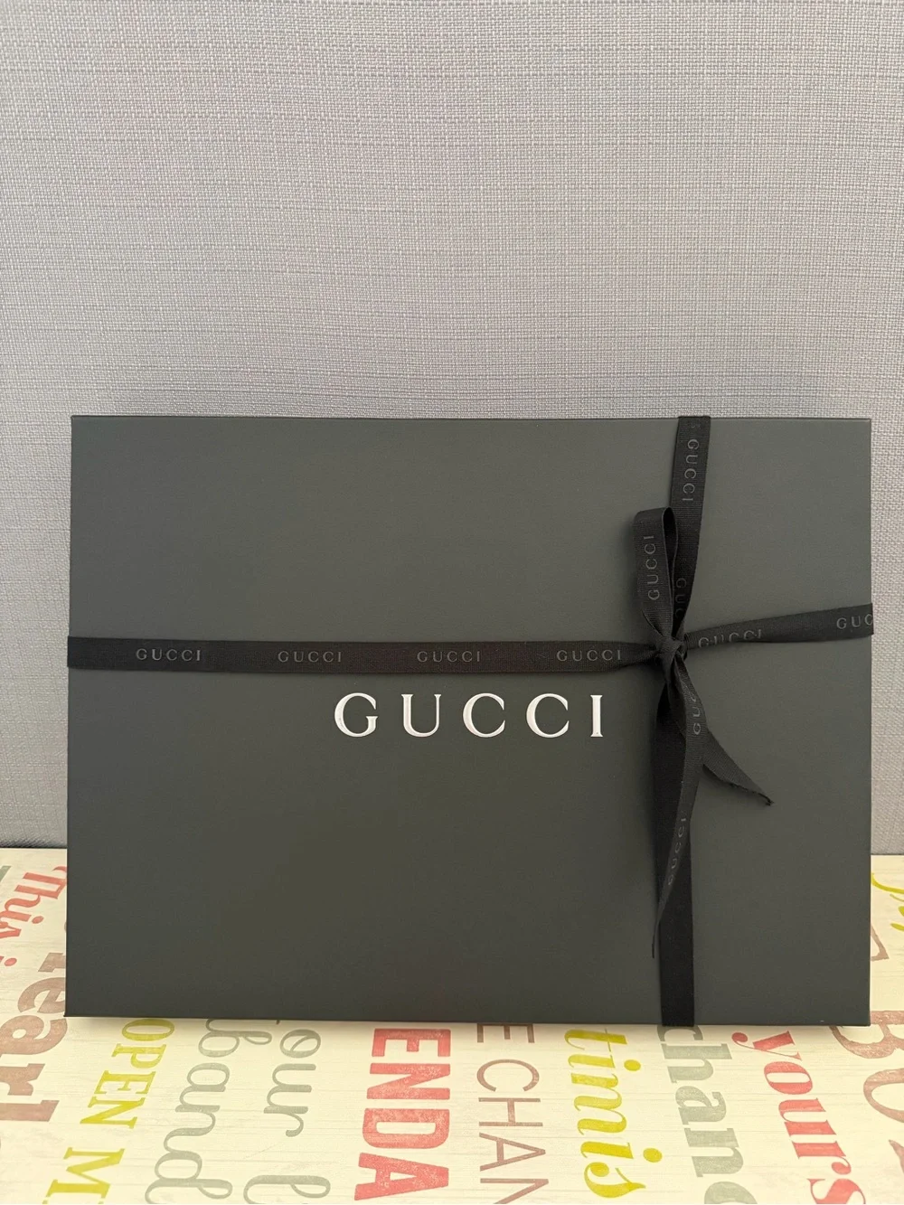 Gucci Clothing Empty Gift Box with Ribbon - Black New